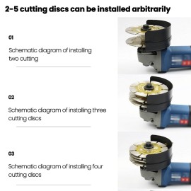 Angle Grinder Modified To Slotting Machine Accessories Set Angle Grinder Modified Spindle Set Wall Tile Corner Mud Slooving Household Utility Modification Tool Set with 7 Spacers Suitable For 100 Type Angle Grinder