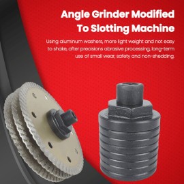 Angle Grinder Modified To Slotting Machine Accessories Set Angle Grinder Modified Spindle Set Wall Tile Corner Mud Slooving Household Utility Modification Tool Set with 7 Spacers Suitable For 100 Type Angle Grinder