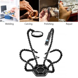 Helping Hands Soldering Third Hand PCB Tool with 6 Flexable Arms Light Rotatable Clips and Stable Desk Clamp Base for Soldering Assembly Repair Modeling DIY Black