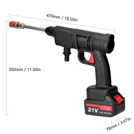 Household Cordless High Pressure Car Wash Tool Portable Vehicle Cleaning Machine Automobile Washer with Foam Bottle