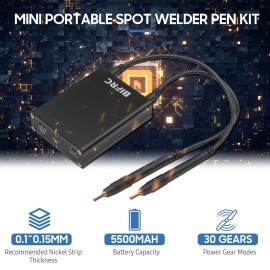 Portable Spot Welding Pen Spot Weld Kit Mini Spot Welding Machine for Lithium Battery 30-gear Adjustable with Split-type Welding Pen 2M Nickel Sheet