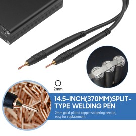 Portable Spot Welding Pen Spot Weld Kit Mini Spot Welding Machine for Lithium Battery 30-gear Adjustable with Split-type Welding Pen 2M Nickel Sheet