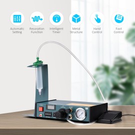 983A 220V Automatic Glue Dispenser Machine Professional Precise Dispensing Controller Glue Machine Digital Control Drip Glue Dropper Machine Precision Small Liquid Adhesive Gluing Appliance Automatic & Semi-automatic Operation
