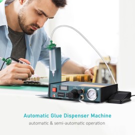 983A 220V Automatic Glue Dispenser Machine Professional Precise Dispensing Controller Glue Machine Digital Control Drip Glue Dropper Machine Precision Small Liquid Adhesive Gluing Appliance Automatic & Semi-automatic Operation
