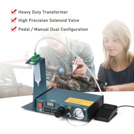 983A 220V Automatic Glue Dispenser Machine Professional Precise Dispensing Controller Glue Machine Digital Control Drip Glue Dropper Machine Precision Small Liquid Adhesive Gluing Appliance Automatic & Semi-automatic Operation