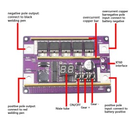 99 Gears of Power Adjustable Mini Spots Welding Machine Control Board for Welding 18650 Battery and 0.05-0.3mm Nickel Sheet