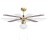 Ceiling Fan with Light 106 cm Brown