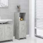 Bathroom Cabinet Concrete Grey 30x30x95 cm Chipboard
