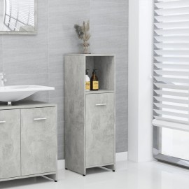 Bathroom Cabinet Concrete Grey 30x30x95 cm Chipboard
