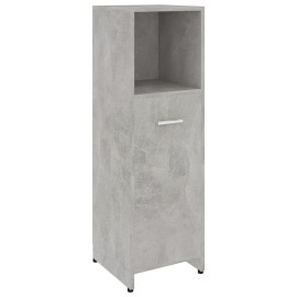 Bathroom Cabinet Concrete Grey 30x30x95 cm Chipboard