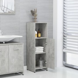 Bathroom Cabinet Concrete Grey 30x30x95 cm Chipboard