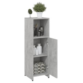 Bathroom Cabinet Concrete Grey 30x30x95 cm Chipboard