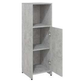 Bathroom Cabinet Concrete Grey 30x30x95 cm Chipboard