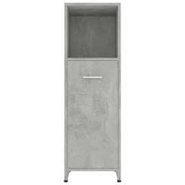 Bathroom Cabinet Concrete Grey 30x30x95 cm Chipboard
