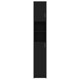 Bathroom Cabinet Black 32x25.5x190 cm Chipboard