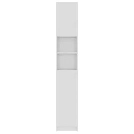 Bathroom Cabinet High Gloss White 32x25.5x190 cm Chipboard