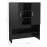 Washing Machine Cabinet High Gloss Black 70.5x25.5x90 cm