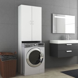 Washing Machine Cabinet White 64x25.5x190 cm