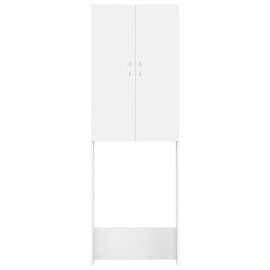 Washing Machine Cabinet White 64x25.5x190 cm