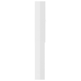 Washing Machine Cabinet High Gloss White 64x25.5x190 cm