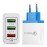 Portable Travel Home Universal 3-Port USB Wall Charger QC3.0 Quick Charge Fast Charging US/EU Plug Charger Adapter for Smartphones Tablets