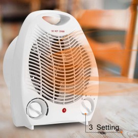 Personal Desktop Heater Small Heater 1000W/2000W Compact & Portable White EU Plug for Home Bedroom Office