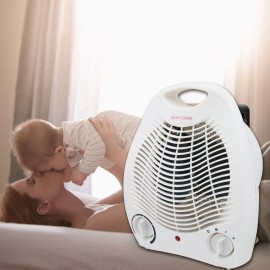 Personal Desktop Heater Small Heater 1000W/2000W Compact & Portable White EU Plug for Home Bedroom Office