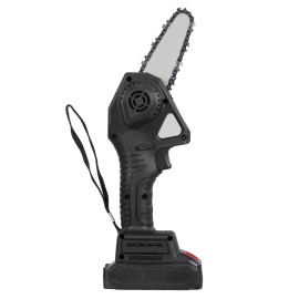 Mini Chainsaw 4-Inch Cordless Electric Protable Pruning Saw 24V Rechargeable Electric Woodworking Saws, One-Hand Pruning Shears Chainsaw for Garden Logging Tree Branch Wood Cutting, EU PLUG,(Two Types of Batteries)