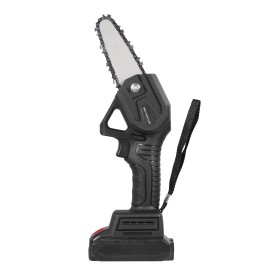 Mini Chainsaw 4-Inch Cordless Electric Protable Pruning Saw 24V Rechargeable Electric Woodworking Saws, One-Hand Pruning Shears Chainsaw for Garden Logging Tree Branch Wood Cutting, EU PLUG,(Two Types of Batteries)