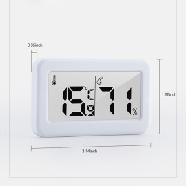 Digital Hygrometer Electronic Temperature Humidity Meters Gauge LCD Display Backlight Indoor Thermometer Hygrometer with Bracket Sticker for Greenhouse Garden Cellar