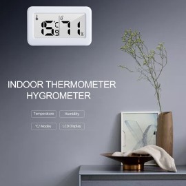Digital Hygrometer Electronic Temperature Humidity Meters Gauge LCD Display Backlight Indoor Thermometer Hygrometer with Bracket Sticker for Greenhouse Garden Cellar