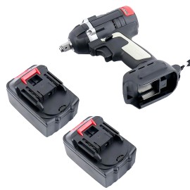 Cordless Impact Wrench Rechargeable Power Screwdriver Brushless Motor 520Nm Torque 22mm Electric Wrench with LED Light Variable Speed Home DIY Electric Power Tools