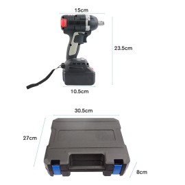 Cordless Impact Wrench Rechargeable Power Screwdriver Brushless Motor 520Nm Torque 22mm Electric Wrench with LED Light Variable Speed Home DIY Electric Power Tools