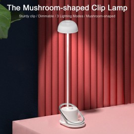 LED Desk Lamp USB Rechargeable Table Lamp with Clip Night Light Flexible Gooseneck Dimming Led Light 3 Modes for Reading Bedroom