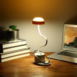 LED Desk Lamp USB Rechargeable Table Lamp with Clip Night Light Flexible Gooseneck Dimming Led Light 3 Modes for Reading Bedroom
