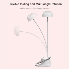 LED Desk Lamp USB Rechargeable Table Lamp with Clip Night Light Flexible Gooseneck Dimming Led Light 3 Modes for Reading Bedroom