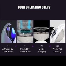 Indoor Fly Trap Mosquito Catcher & Killer with Strong Suction Fan Mosquito Killer Trap Electric Indoor Mosquito Trap for Fly Mosquito Gnat Insect Moth Bug