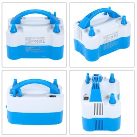 Electric Air Balloon Pump Portable Inflator Dual-Nozzle Balloon Blower Pump Machine Air Balloon Blower Buddy for Fast and Easy Bulk Balloons Filling Party Decoration