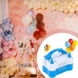 Electric Air Balloon Pump Portable Inflator Dual-Nozzle Balloon Blower Pump Machine Air Balloon Blower Buddy for Fast and Easy Bulk Balloons Filling Party Decoration