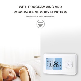 Smart Thermostat WIFI Smart Heating Radiator Thermostat APP Control Indoor Constant Temperature Controller Digital Programmable Thermostat Anti Freezing Backlit LCD Display