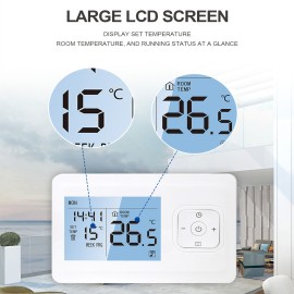 Smart Thermostat WIFI Smart Heating Radiator Thermostat APP Control Indoor Constant Temperature Controller Digital Programmable Thermostat Anti Freezing Backlit LCD Display
