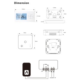 Smart Thermostat WIFI Smart Heating Radiator Thermostat APP Control Indoor Constant Temperature Controller Digital Programmable Thermostat Anti Freezing Backlit LCD Display