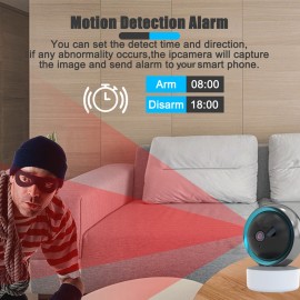 WiFi Baby Pet Monitor Wireless 1080P Home Security IP Camera Motion Tracking IR Night Version Two-Way Audio Motion Detection, EU Plug