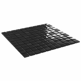  Mosaic Tiles 11 pcs Shiny Black 30x30 cm Glass