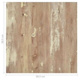 Self-adhesive Flooring Planks 20 pcs PVC 1.86 m² Brown