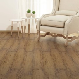 Self-adhesive PVC Flooring Planks 5.21 m? 2 mm Walnut Brown