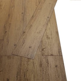 Self-adhesive PVC Flooring Planks 5.21 m? 2 mm Walnut Brown