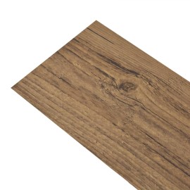 Self-adhesive PVC Flooring Planks 5.21 m? 2 mm Walnut Brown