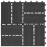 11 pcs Decking Tiles WPC 30x30 cm 1 sqm Black