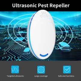 2Pcs Ultrasonic Pest Repeller Plug Electric Pest Control - Professional Safe Home Mosquitos Repellent - For Fleas, Bed Bugs, Cockroach, Rats, Rodents, Roaches, Mice, Insect, Ants, Spiders EU